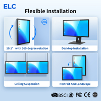 Monitor de Pantalla Táctil de 21.5 Pulgadas, 10 Puntos Capacitivos, Pantalla FHD, USB Táctil, HDMI, para Terminales Interactivos Comerciales
