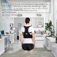 Ceinture Correctrice de Posture Invisible et Ajustable pour Adultes, Soutien Lombaire et Claviculaire, Solution Professionnelle Anti-Bosses pour Hommes