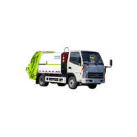 Camion compacteur de déchets KAMA de 4 mètres cubes, chargement arrière et compression automatique, idéal pour l'élimination des déchets municipaux et résidentiels