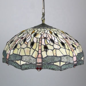 Lámpara Colgante Estilo Tiffany LongHuiJing con 3 Luces y Pantalla de 20 Pulgadas, Pantalla de Lámpara Hecha a Mano y Personalizada - Product Image 6