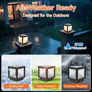 Nuovo cortile esterno giardino illuminazione per esterni per uso domestico IP65 <span class=keywords><strong>solare</strong></span> <span class=keywords><strong>LED</strong></span> Post pilastro lampada/luci solari da giardino - Product Image 5