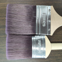 Pinceau à manche en bois de haute qualité peinture lisse soyeuse pinceaux plats pour la décoration et la conception de la maison