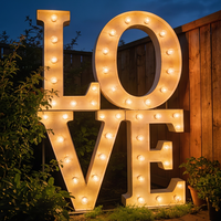 Lettres lumineuses 3D géantes pour la location, chiffres et alphabet illuminés pour la décoration de mariages, événements et fêtes, enseignes LED marquee