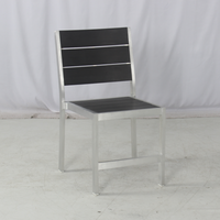 Fauteuil de salle à manger extérieur en aluminium pour véranda, balcon, terrasse, patio, jardin, restaurant, café, cour