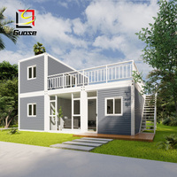 Villa de luxe à deux étages en conteneur à Barbade, maison préfabriquée, petit bureau en conteneur