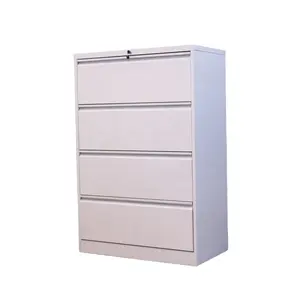 Wide Steel Cupboard Drawer Boxes/Horizontal Lockable File Cabinet 4 Drawer Pedestal