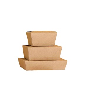 กล่องกระดาษคราฟท์กันน้ำมันแบบใช้แล้วทิ้งย่อยสลายได้กล่องกระดาษกล่องไก่ทอด - Product Image 6