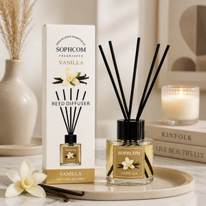 Factory Wholesale 50ml Clear Glass Reed <strong>Diffuser</strong> Set Rattan Stick Home Fragrance Hotel Spa Private Label Custom Logo Aroma - Product Image 4