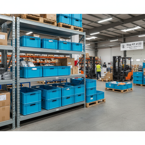 Etap KT 4122 Industrial Plastic <b>Crate</b> Euronorm Heavy Load Solid Box Stackable Storage Solution Turkey - Product Image 3