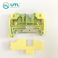 Bornes électriques industrielles autobloquantes à fixation sur rail DIN, 6 mm², 1 entrée 2 sorties, pour applications au sol