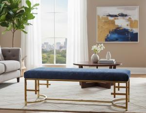 Banc en lin contemporain, design minimaliste moderne, coussin capitonné moelleux, structure durable, meubles pour école, hôtel, bureau - Product Image 2