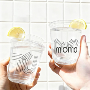 Bicchieri Monouso in PET Trasparente da 300ml/500ml (12oz/16oz) con Coperchio, Stampa UV Personalizzata per Logo, Ideali per Smoothie, Succhi, Acqua Minerale e Bevande Fredde - Product Image 4
