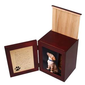 Cá nhân bằng gỗ con chó urn khắc Pet hộp tưởng niệm cho chó nhỏ tro container cho vẫn tang lễ Nguồn cung cấp - Product Image 1