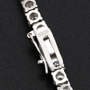 Usine <span class=keywords><strong>prix</strong></span> de gros 3mm Moissanite Tennis chaîne différentes tailles mousqueton fermoir S925 Vvs Tennis chaîne Hip Hop bijoux - Product Image 5