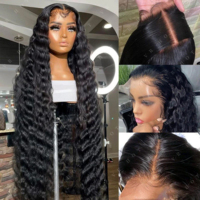 Perruque de cheveux naturels vietnamiens bruts de 40 pouces de long, ondulations profondes, densité 250%, perruque de cheveux humains bouclés birmans, perruques de cheveux indiens vierges ultra-lisses