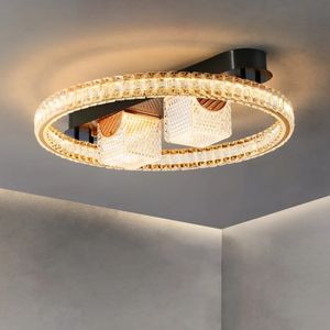 OEM nueva llegada inteligente moderna superficie montada pop lámpara de techo fixt 48W hogar lámparas de luz cristal LED luz de techo - Product Image 5