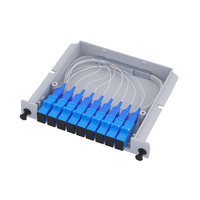 Splitter PLC 1x4 Berkualitas Tinggi dengan Konektor SC-UPC untuk FTTH, Perangkat Pembagi Serat Optik dengan Garansi 1 Tahun, Penjualan Langsung Pabrik