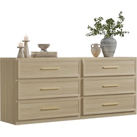Tables de Chevet en Bois Sur Mesure OEM/ODM Extra Larges, Ensemble de 2 Tables Hautes avec Grands Tiroirs de Rangement, Style Moderne pour Chambre et Salon