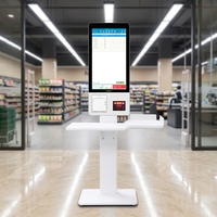 Kiosco de Autoservicio de 21.5 Pulgadas con Pantalla Digital para Pedidos en Restaurantes, Mesa de Caja Registradora, Máquina de Pago Automático