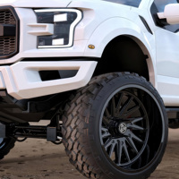 Jantes forgées personnalisées XL Jantes concaves profondes multirayons noires Jantes en alliage de luxe pour SUV Pickup Truck Off Road 4x4