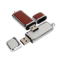 Memoria USB de Cuero, USB 2.0 y 3.0, Compatible con Encriptación, Logotipo Personalizado, Chip Clase A, Regalo Empresarial