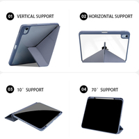 Étui intelligent ultra fin et léger en PU+TPU avec support pliable, fonction de réveil et de mise en veille automatiques pour iPad Air 2 Pro 9.7