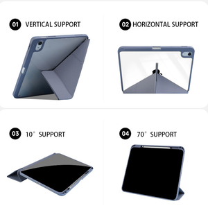 Funda Protectora Inteligente Ultra Delgada y Ligera de PU+TPU con Soporte en Ángulo, Función de Activación/Suspensión Automática <span class=keywords><strong>para</strong></span> iPad Air 2 Pro 9.7 - Product Image 5