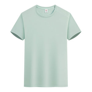 เสื้อยืดโปรโมชั่น สีพื้น คอกลม แขนสั้น แห้งเร็ว โพลีเอสเตอร์ 140 กรัม เสื้อผ้าลำลอง - Product Image 1