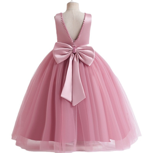 Nuovo Arrivo: Abito da Principessa per Bambine con Collo a O, Vestito da Sposa Bianco con Strass Luccicanti e Tulle per Ragazze di 10 Anni - Product Image 4