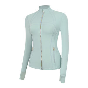 Chaqueta Lulu Original Gold Label para Mujer, Corte Ajustado, Cuello Alto, Manga Larga, para Yoga, con Cierre Dorado y Función <span class=keywords><strong>de</strong></span> Absorción <span class=keywords><strong>de</strong></span> Sudor - Product Image 4