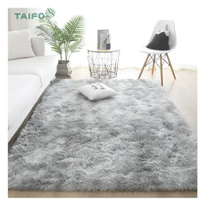 Taifo Latest Design Colorful Tapete Shaggy Rugs Tie-dyed Fluffy Floor Area Rugs Tapis De Salon Polyester Outdoor Plush Modern