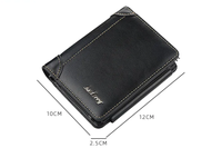 Grosir Seri Dompet Pria Kulit Pu Trifold Dompet Pria Gesper Ritsleting Dompet Saku Koin Terlaris