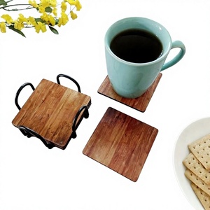 Premium Quality Handmade Modern Solid Wood Eco-Friendly Durable Reusable Beverage <b>Coasters</b> Custom Size Home Decor Corporate Gift - Product Image 1