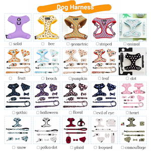Set Harnesses Anjing Custom OEM, Bahan Neoprene Bernapas, Grosir Harnesses Hewan Peliharaan, Set Harnesses Kucing Anjing Mewah, Set Kalung Tali Anjing - Product Image 5