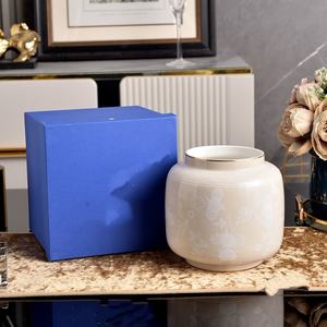 Italian style Large & <b>Small</b> Contemporary Porcelain Flower Pots for Home Decor-Luxury Tabletop <b>Lantern</b> Vase - Product Image 5