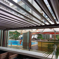 Sistema de Persianas Venecianas de Aluminio Bioclimáticas para Puertas y Ventanas - Operación Manual/Automática, Configuración para Cocina Exterior
