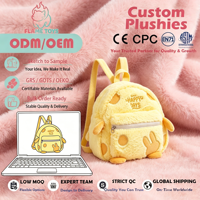 Sac à dos en peluche personnalisé fonctionnel, couleurs vives, coton PVC, pour les produits de parcs à thème, design professionnel