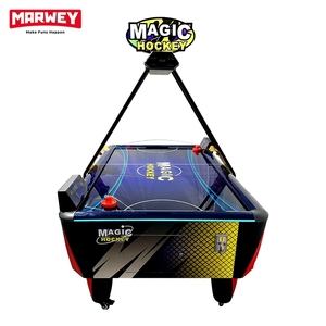 Machine de jeu de sport de table de hockey à pièces à la mode Machine d'arcade de hockey sur air multi-rondelles avec score électronique - Product Image 5