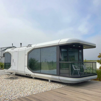 Glamping cosses préfabriquées écologiques modernes Space Capsule Hotel à louer en matériau de conteneur en acier pour les voyages écologiques