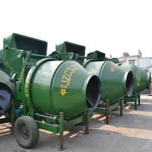 YILI pengaduk semen portabel kecil, Mixer semen beton industri Diesel portabel 350L 500L