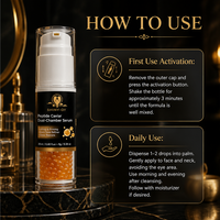 Sérum Visage Anti-Âge Hydratant et Raffermissant au Caviar et Peptides à Double Chambre Marque Blanche
