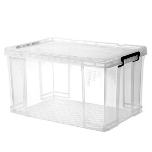 Customize Stackable Plastic Storage Bin Tote Organizing Container With Durable Lid And Secure Latching Buckles