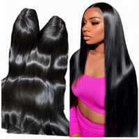 Wig Rambut Asli Manusia Silky Straight Lace Front, Dapat Disesuaikan, Warna Hitam Alami, Tekstur Lembut, Tahan Lama untuk Wanita