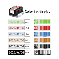 Imprimante thermique à jet d'encre portable de 12,7 mm, machine de codage de date portable, pour bouteilles, boîtes, tubes, plastique, papier, bois, métal, verre, logo, code QR