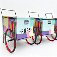 Chariot mobile en acier inoxydable pour glaces et crèmes glacées, idéal pour les petites entreprises, restaurants et restauration rapide