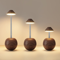 Lampe de table LED en bois nordique, réglable en hauteur, rechargeable, tactile, minimaliste, lampe de chevet pour la décoration de la chambre