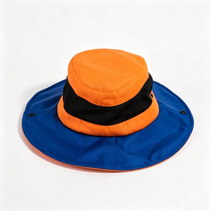 Sombrero de Pescador para Mujer con Bloques de Color, Ala Ancha, UPF50+, Transpirable, de Malla, para Pesca, Viajes, Playa - Product Image 6