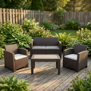 Wholesale Price PHU LINH PLW-SIENA Restaurant Furniture Set <b>Seat</b> <b>Cushion</b>-5Cm Wicker Rattan Durable High-Density <b>Foam</b> Outdoor - Product Image 3