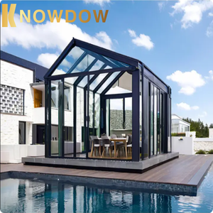 SAVOIR Personnalisé Quatre Saisons Sunshine Room Durable Aluminium <span class=keywords><strong>Solarium</strong></span> Solariums Maison Préfabriquée en Verre pour Villa Application - Product Image 2