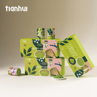 Boîte en métal rectangulaire recyclable personnalisée Tianhui pour les feuilles de thé, la poudre de matcha, l'emballage de l'ensemble, boîte cadeau